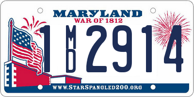 MD license plate 1MD2914