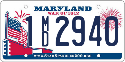 MD license plate 1MD2940