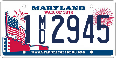 MD license plate 1MD2945