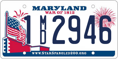 MD license plate 1MD2946