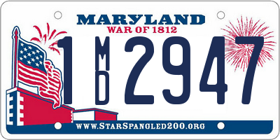 MD license plate 1MD2947