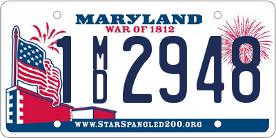 MD license plate 1MD2948