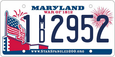 MD license plate 1MD2952