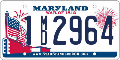 MD license plate 1MD2964