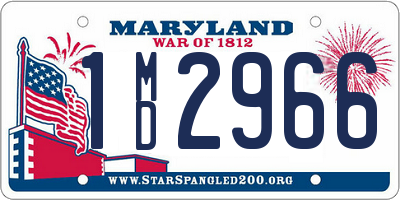 MD license plate 1MD2966