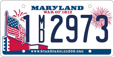 MD license plate 1MD2973