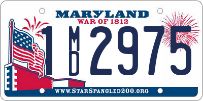 MD license plate 1MD2975
