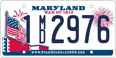 MD license plate 1MD2976