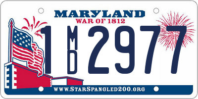 MD license plate 1MD2977