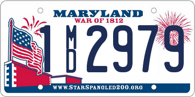 MD license plate 1MD2979