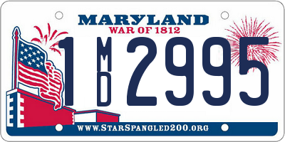 MD license plate 1MD2995