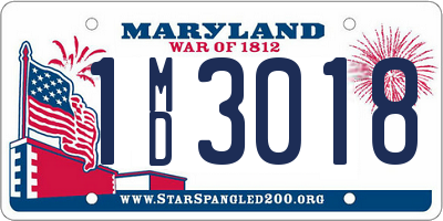 MD license plate 1MD3018