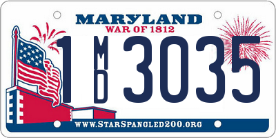 MD license plate 1MD3035