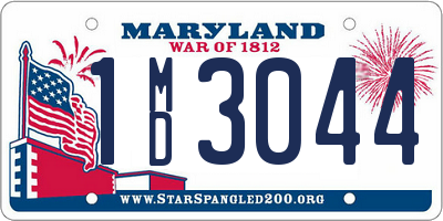 MD license plate 1MD3044