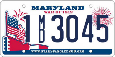 MD license plate 1MD3045