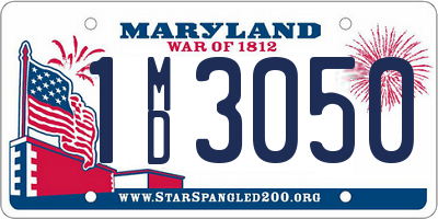 MD license plate 1MD3050