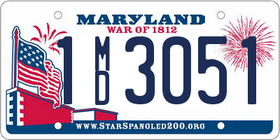 MD license plate 1MD3051
