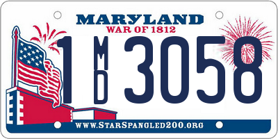 MD license plate 1MD3058