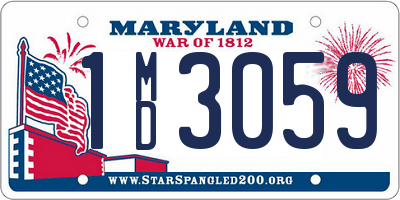 MD license plate 1MD3059