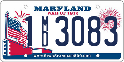 MD license plate 1MD3083