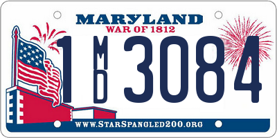 MD license plate 1MD3084