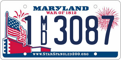 MD license plate 1MD3087