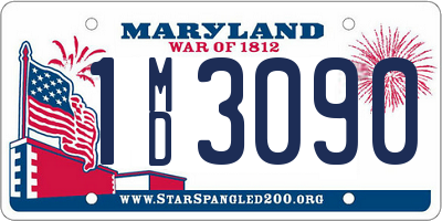 MD license plate 1MD3090