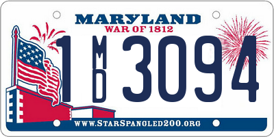 MD license plate 1MD3094