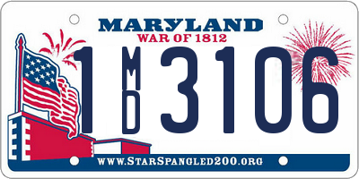 MD license plate 1MD3106