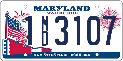 MD license plate 1MD3107