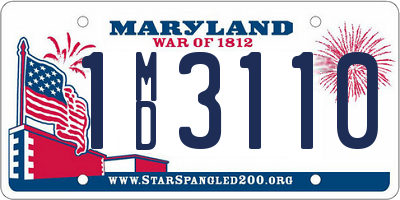 MD license plate 1MD3110