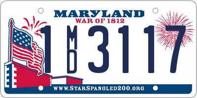 MD license plate 1MD3117