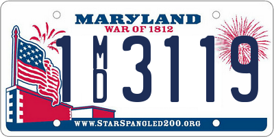 MD license plate 1MD3119