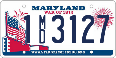 MD license plate 1MD3127