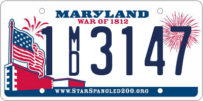 MD license plate 1MD3147