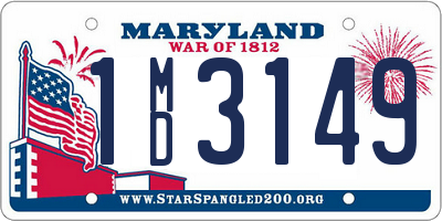 MD license plate 1MD3149