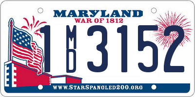 MD license plate 1MD3152