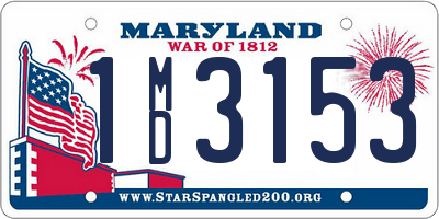 MD license plate 1MD3153