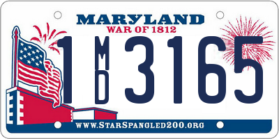 MD license plate 1MD3165