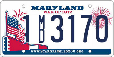 MD license plate 1MD3170