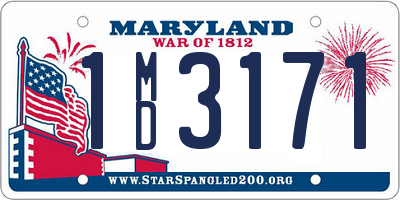 MD license plate 1MD3171