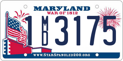 MD license plate 1MD3175