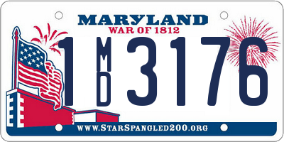 MD license plate 1MD3176