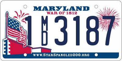 MD license plate 1MD3187