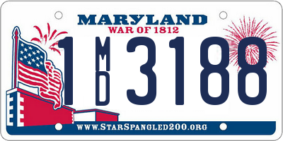 MD license plate 1MD3188