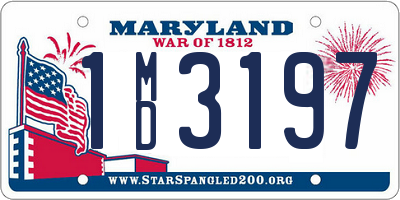 MD license plate 1MD3197