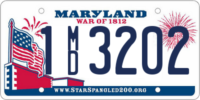 MD license plate 1MD3202