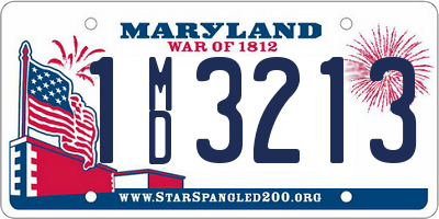 MD license plate 1MD3213