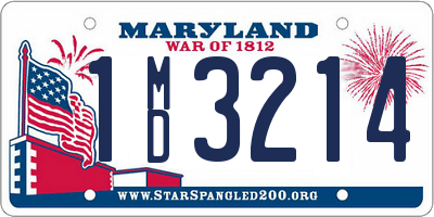 MD license plate 1MD3214