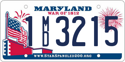 MD license plate 1MD3215